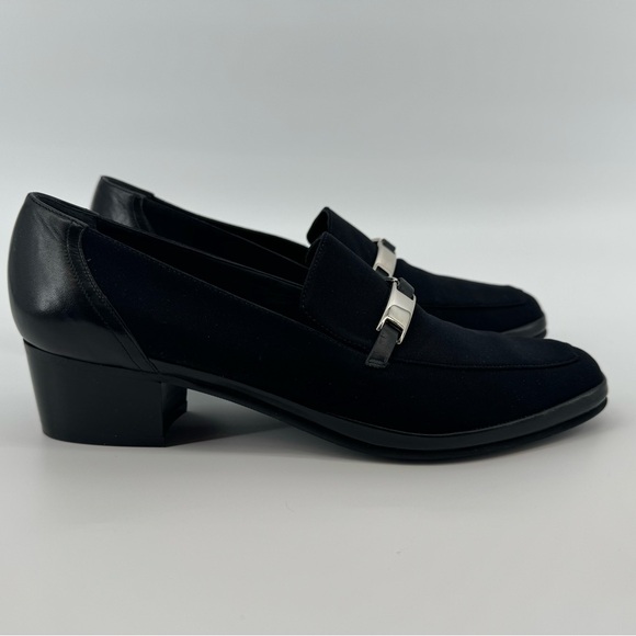 Rangoni Firenze Fabric and Leather Heeled Loafer - Excellent Condition - 8.5 B - Picture 8 of 9